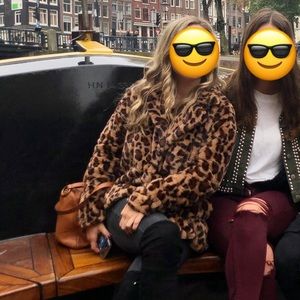 Fuzzy Cheetah Print Coat
